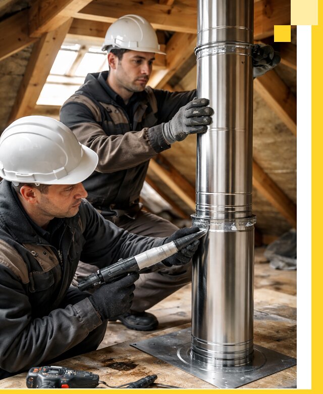 Монтаж дымоходов для каминов в Мценске с гарантией качества