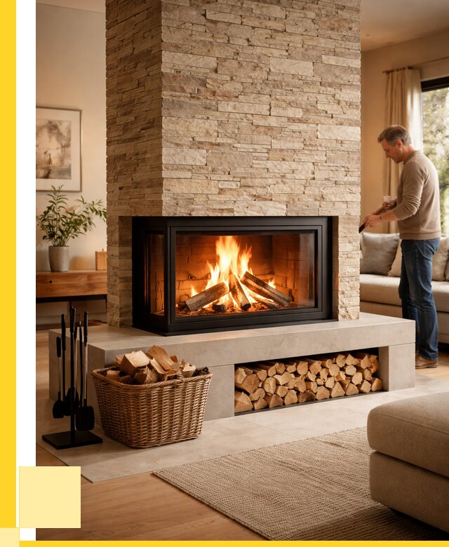 Дровяной камин под ключ в Мценске от 202540 р. | ЭриданМцн