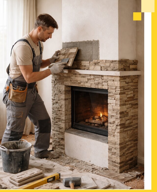 Изготовление и монтаж каминов для дома под ключ в Мценске