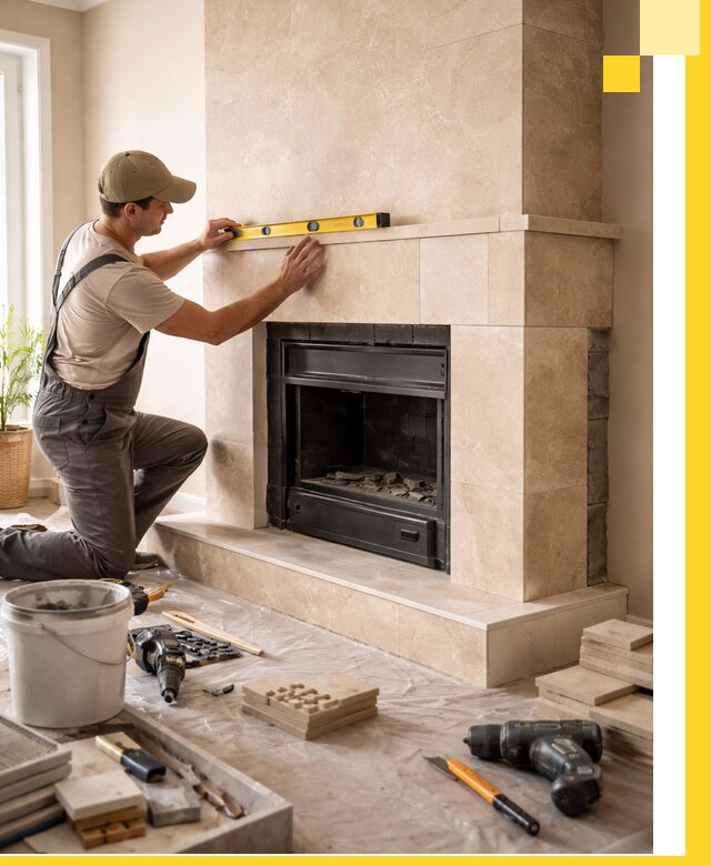 Установка и монтаж каминов в частном доме под ключ в Мценске