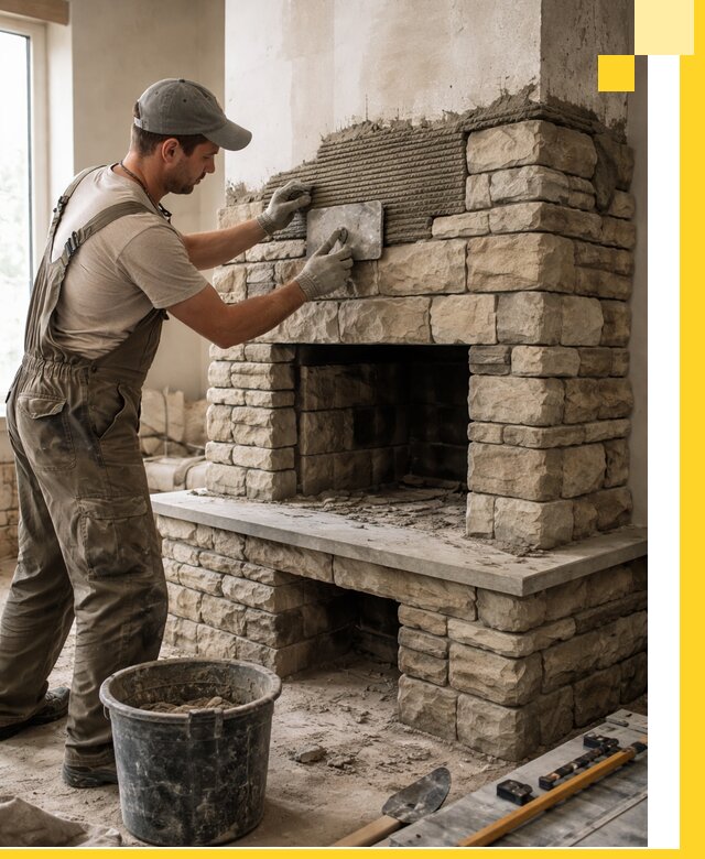 Строительство каминов под ключ в Мценске от проектирования до монтажа