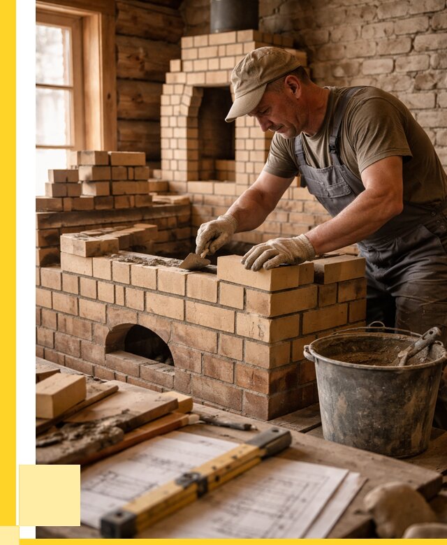 Кладка печей из кирпича в Мценске цены от 30381 р. - ЭриданМцн