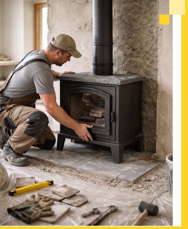 Профессиональный монтаж печей и каминов в Мценске под ключ