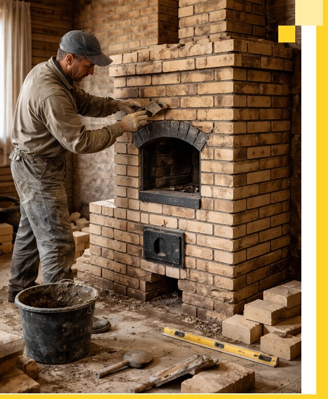 Кирпичные печи под ключ в Мценске: проектирование и кладка
