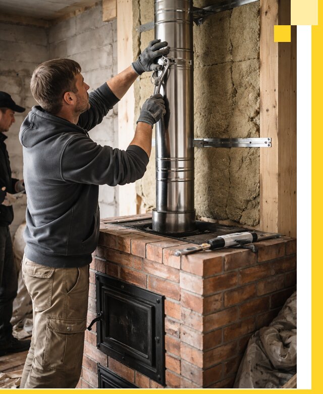 Изготовление и монтаж печей и дымоходов под ключ в Мценске