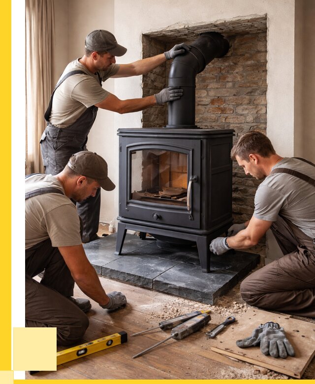 Монтаж печи камина в частном доме в Мценске от 25318 р. | ЭриданМцн