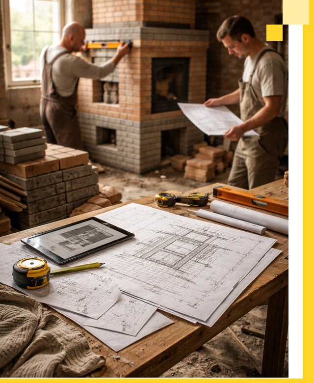 Проекты печей и каминов с индивидуальным дизайном в Мценске