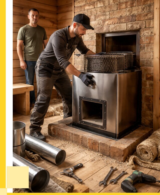 Монтаж банных печей под ключ в Мценске от 18229 р., ЭриданМцн