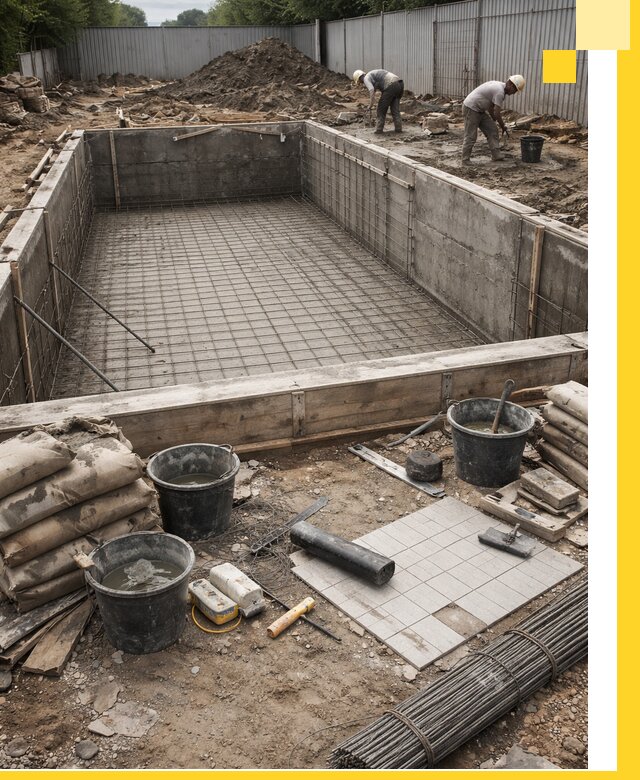 Строительство бассейнов под ключ в Мценске, дизайн и монтаж