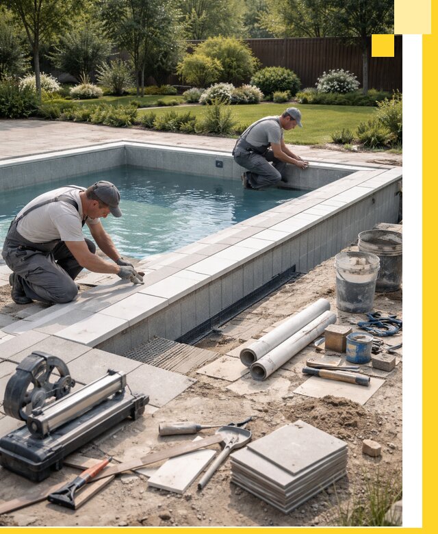 Строительство открытых бассейнов под ключ в Мценске профессионально