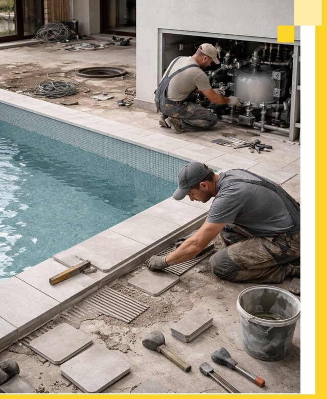 Строительство и монтаж бассейнов в коттедже в Мценске