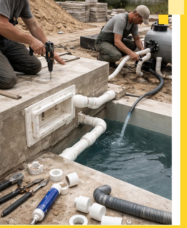 Строительство скиммерных бассейнов под ключ в Мценске