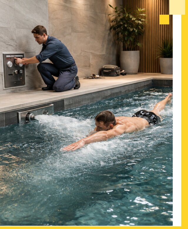 Проектирование и монтаж бассейнов с противотоком в Мценске