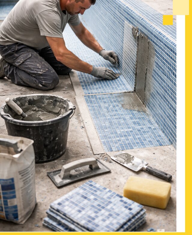 Укладка и ремонт мозаики для бассейнов под ключ в Мценске