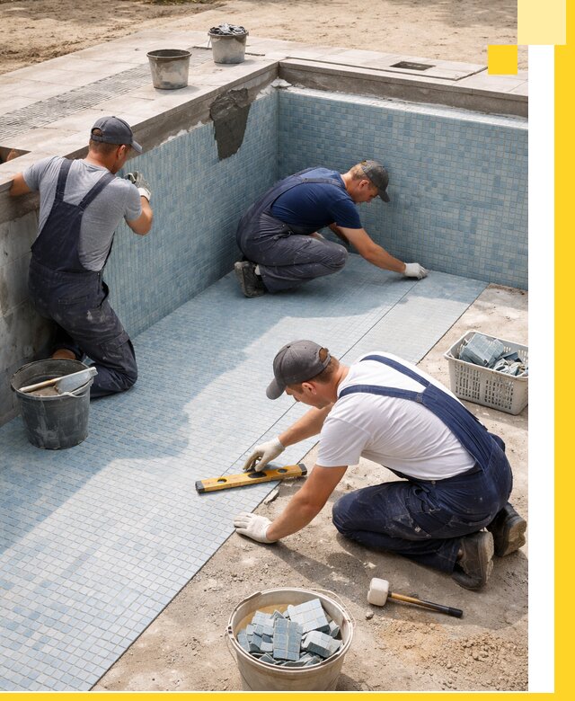 Укладка и установка плитки для бассейнов под ключ в Мценске