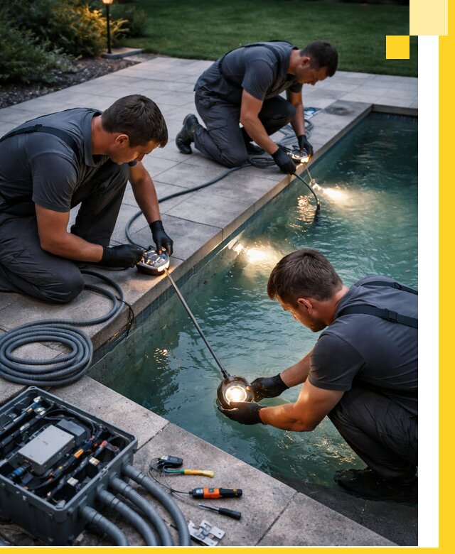 Профессиональное освещение бассейнов в Мценске: дизайн и монтаж