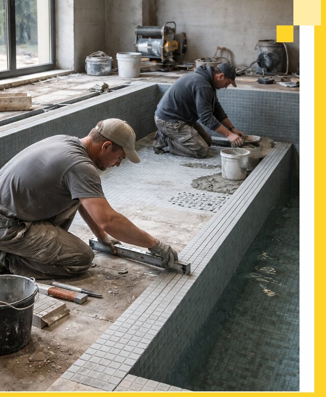 Строительство бассейна в частном доме в Мценске под ключ