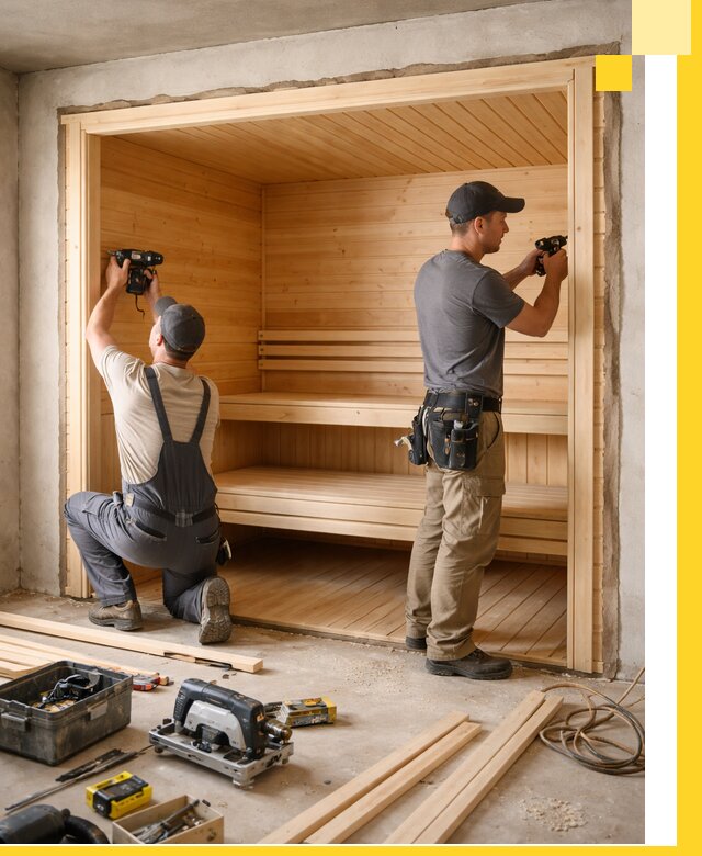 Монтаж саун под ключ в Мценске — проектирование и установка