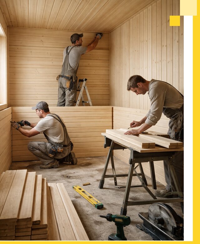 Обшивка саун в Мценске из натуральной древесины под ключ