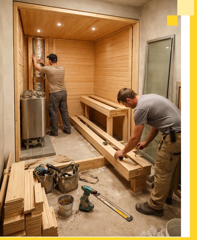 Проектирование и установка домашних саун под ключ в Мценске