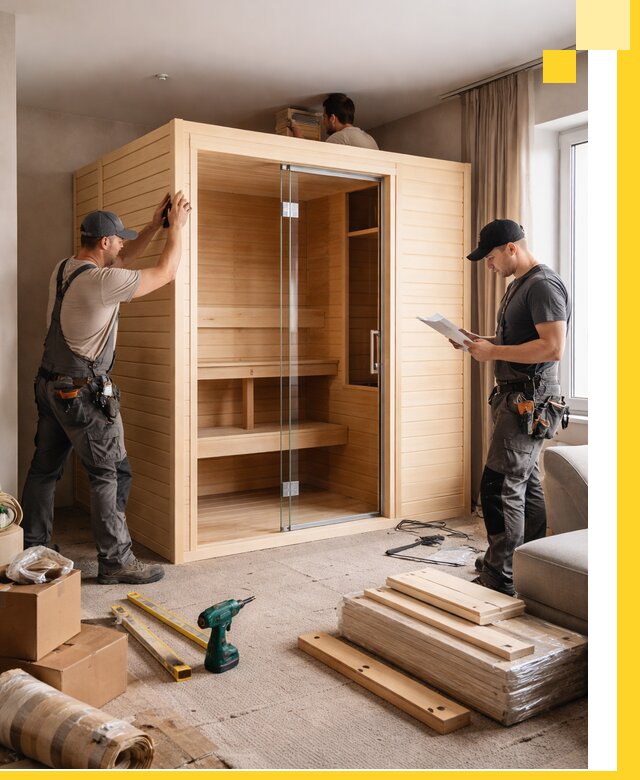 Установка и благоустройство саун в квартире в Мценске