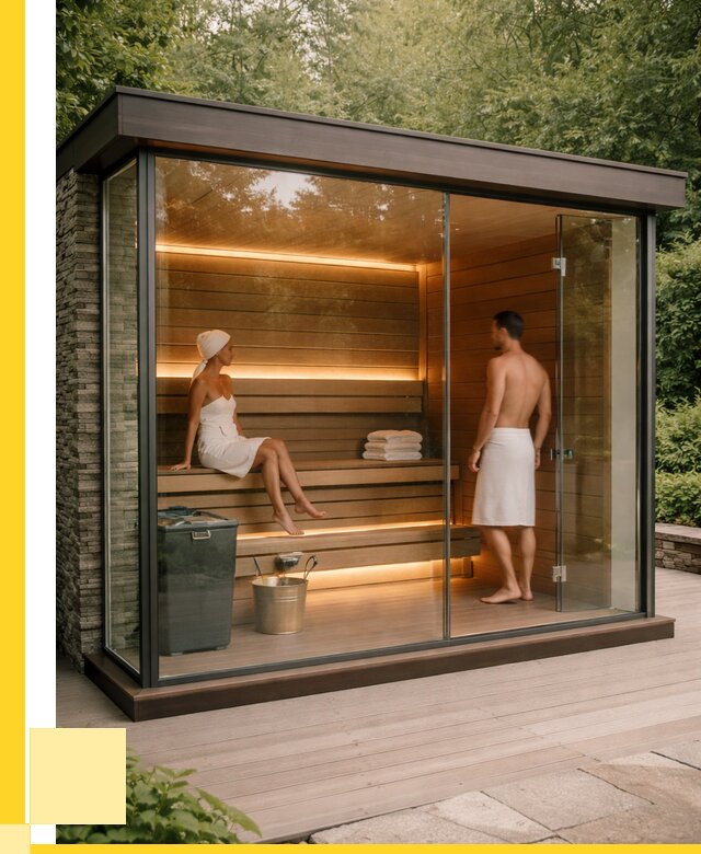 Сауна стеклянная и двери для сауны в Мценске от 253175 р. | ЭриданМцн