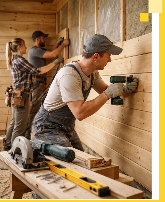 Обшивка бань под ключ в Мценске: отделка стен и потолков