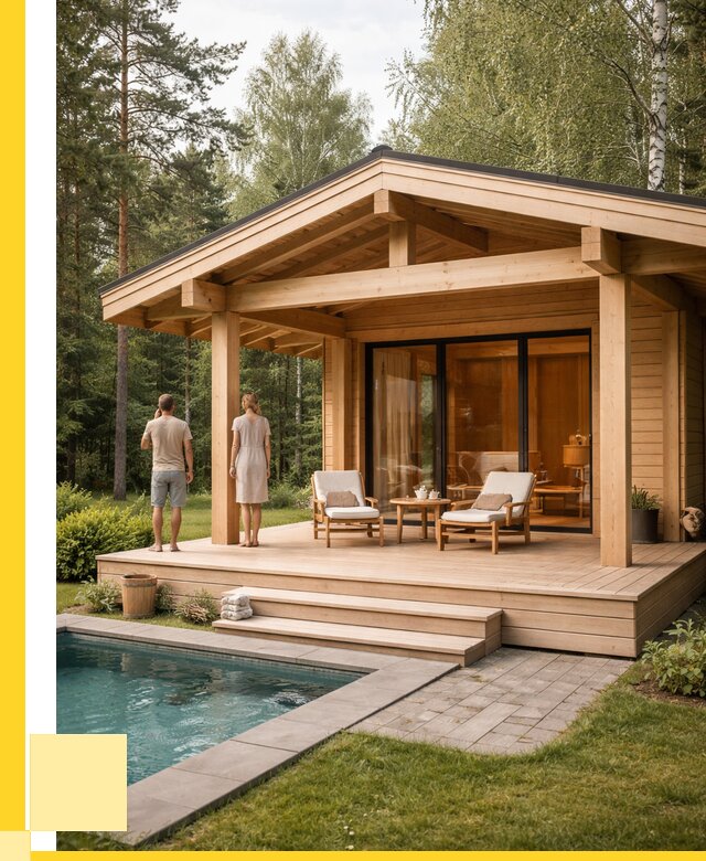 Бани с террасой под ключ в Мценске от 607620 р. | ЭриданМцн