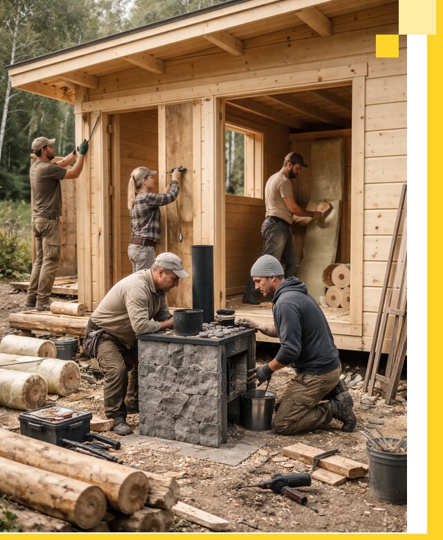 Купить баню под ключ в Мценске строительство монтаж отделка