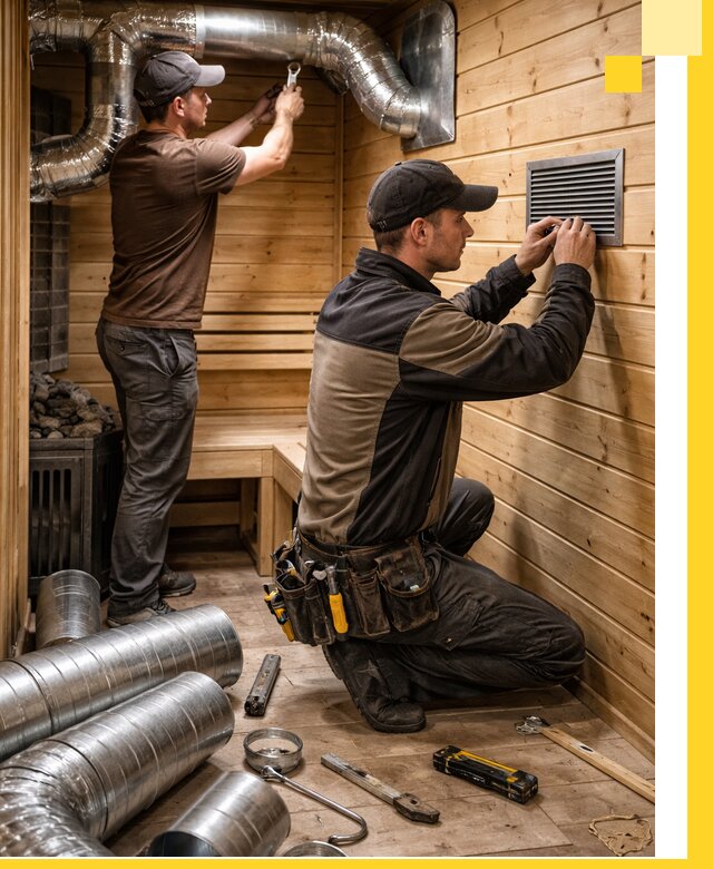 Проектирование и монтаж вентиляции бани в Мценске под ключ