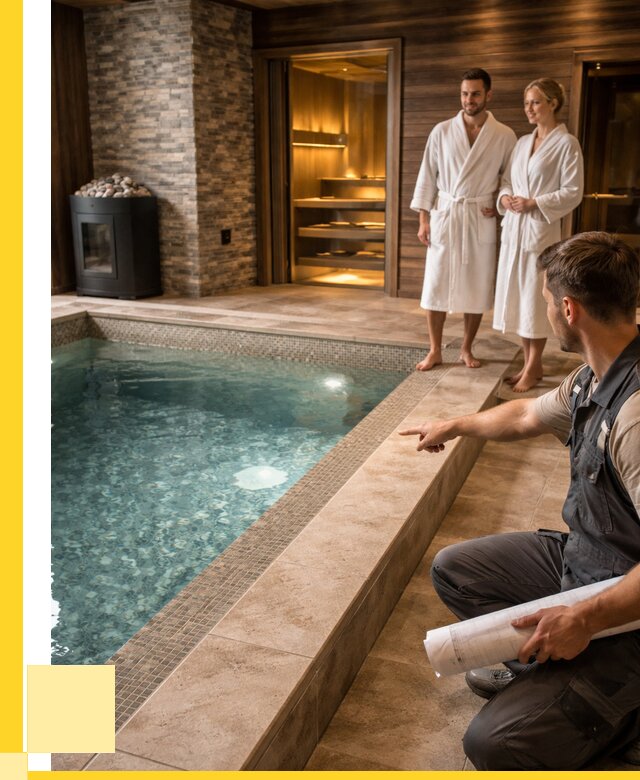 Проект бани с бассейном под ключ в Мценске от 65826 р. | ЭриданМцн