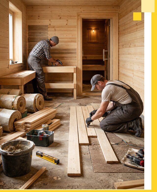 Индивидуальный проект бани с комнатой отдыха под ключ в Мценске