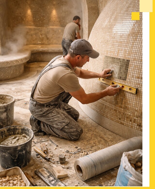 Хамам под ключ в Мценске: проектирование, строительство, отделка