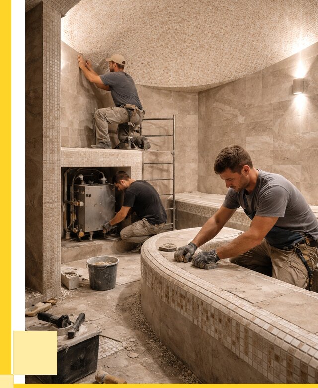 Монтаж хамамов под ключ в Мценске от 253175 р. ЭриданМцн