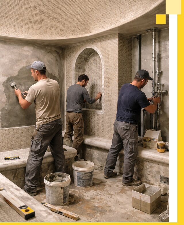 Профессиональный монтаж хамамов под ключ в Мценске с гарантией