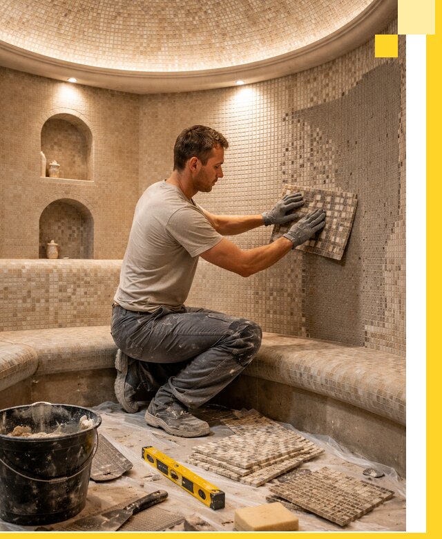 Устройство и монтаж домашнего хамама под ключ в Мценске