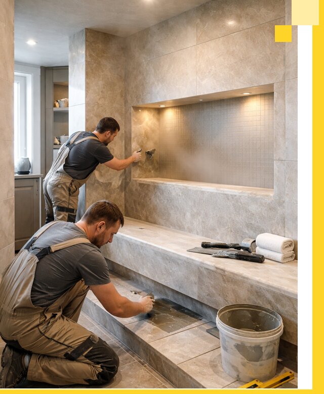 Профессиональное строительство хамама в квартире в Мценске