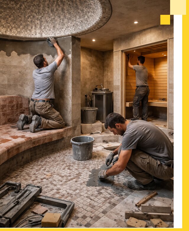 Проект и строительство хамама бани и сауны под ключ в Мценске