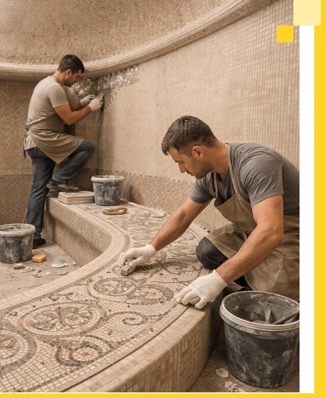 Плитка для хамама в Мценске, укладка, подбор и поставка