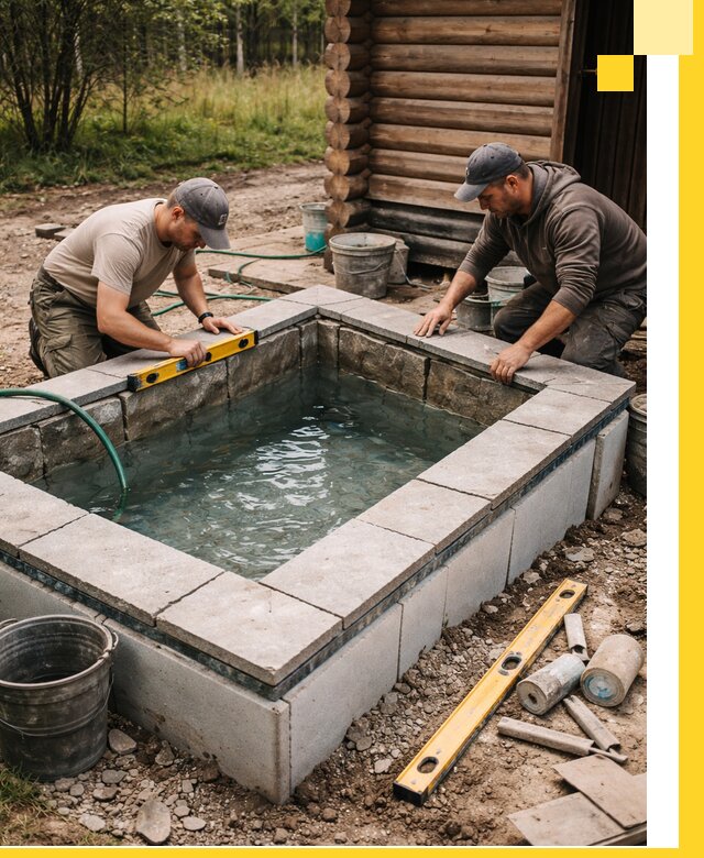 Изготовление и установка холодных купелей под ключ в Мценске